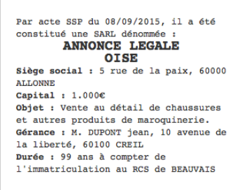 annonce legale oise